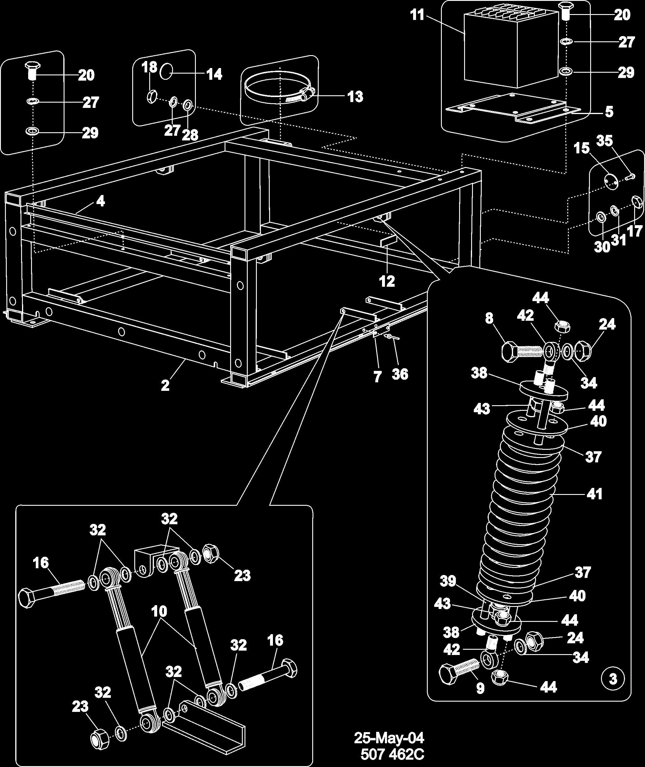 Despiece del chasis y sistema de suspension